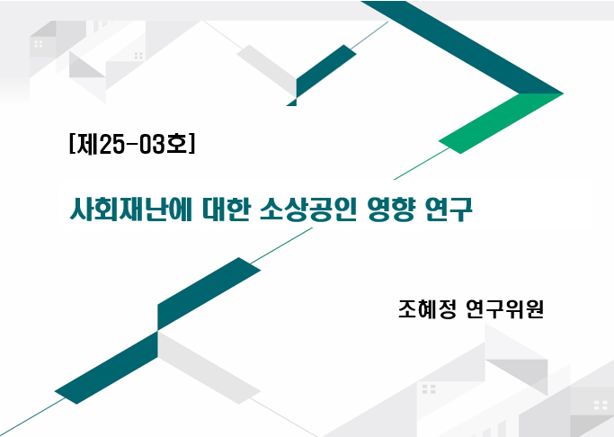 사회재난에 대한 소상공인 영향 연구